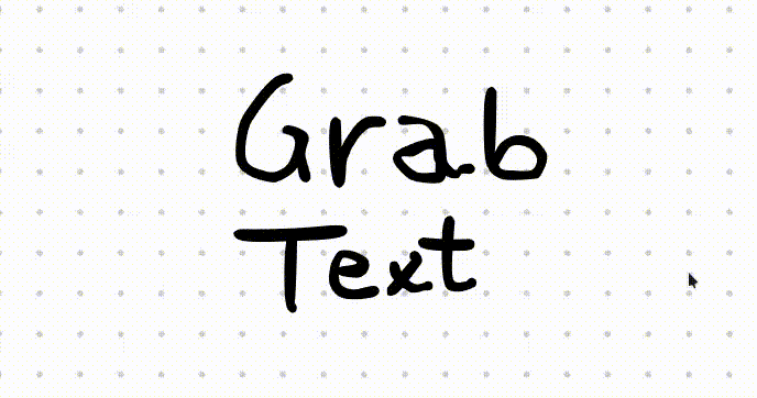 Grabtext in use: the area with handwritten text is selected in Flameshot and confirmed